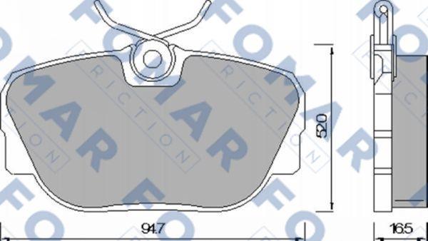 FOMAR Friction FO 434281 - Kit de plaquettes de frein, frein à disque cwaw.fr