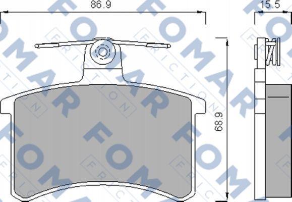 FOMAR Friction FO 436981 - Kit de plaquettes de frein, frein à disque cwaw.fr