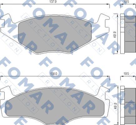 FOMAR Friction FO 436681 - Kit de plaquettes de frein, frein à disque cwaw.fr