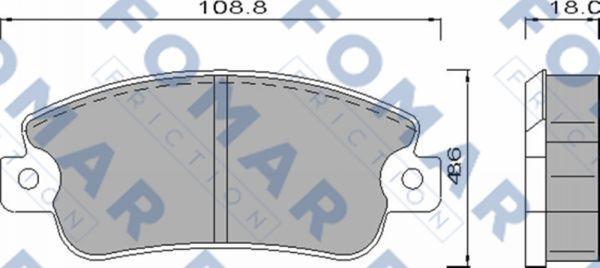 FOMAR Friction FO 436181 - Kit de plaquettes de frein, frein à disque cwaw.fr