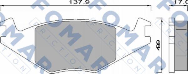 FOMAR Friction FO 436881 - Kit de plaquettes de frein, frein à disque cwaw.fr