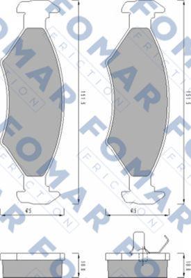 FOMAR Friction FO 430981 - Kit de plaquettes de frein, frein à disque cwaw.fr