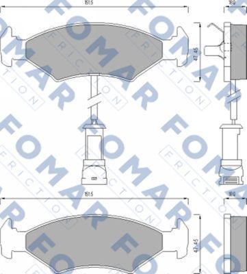 FOMAR Friction FO 431181 - Kit de plaquettes de frein, frein à disque cwaw.fr