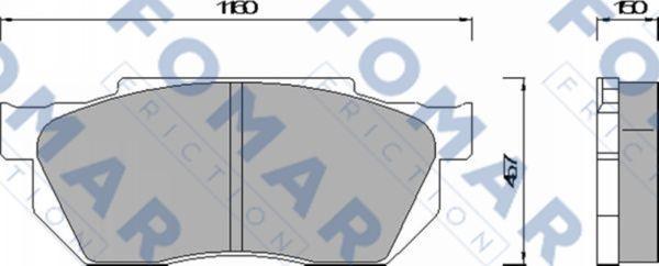 FOMAR Friction FO 438581 - Kit de plaquettes de frein, frein à disque cwaw.fr