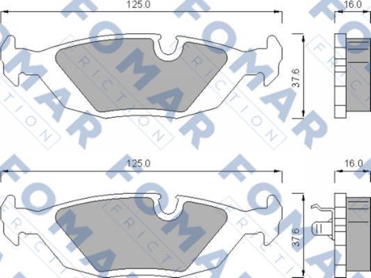 FOMAR Friction FO 438181 - Kit de plaquettes de frein, frein à disque cwaw.fr