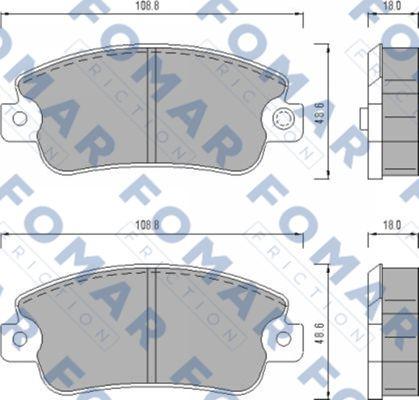 FOMAR Friction FO 433481 - Kit de plaquettes de frein, frein à disque cwaw.fr