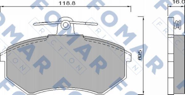 FOMAR Friction FO 433281 - Kit de plaquettes de frein, frein à disque cwaw.fr