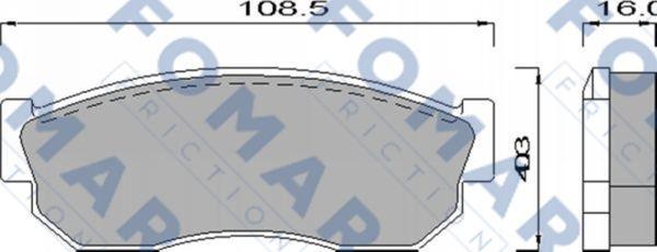 FOMAR Friction FO 432181 - Kit de plaquettes de frein, frein à disque cwaw.fr