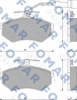 FOMAR Friction FO 432881 - Kit de plaquettes de frein, frein à disque cwaw.fr