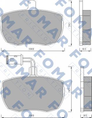 FOMAR Friction FO 437881 - Kit de plaquettes de frein, frein à disque cwaw.fr