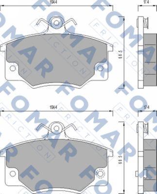 FOMAR Friction FO 437381 - Kit de plaquettes de frein, frein à disque cwaw.fr