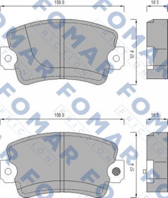 FOMAR Friction FO 429081 - Kit de plaquettes de frein, frein à disque cwaw.fr