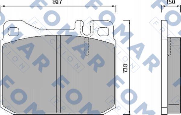 FOMAR Friction FO 424281 - Kit de plaquettes de frein, frein à disque cwaw.fr