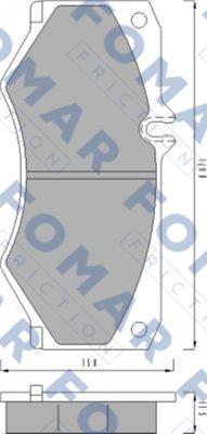 FOMAR Friction FO 426181 - Kit de plaquettes de frein, frein à disque cwaw.fr