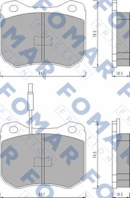 FOMAR Friction FO 426281 - Kit de plaquettes de frein, frein à disque cwaw.fr