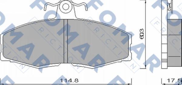 FOMAR Friction FO 420481 - Kit de plaquettes de frein, frein à disque cwaw.fr