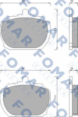 FOMAR Friction FO 423581 - Kit de plaquettes de frein, frein à disque cwaw.fr