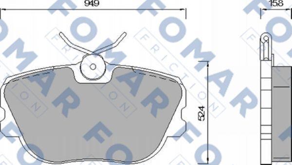 FOMAR Friction FO 422981 - Kit de plaquettes de frein, frein à disque cwaw.fr