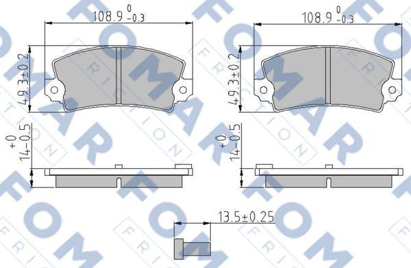 FOMAR Friction FO 422687 - Kit de plaquettes de frein, frein à disque cwaw.fr