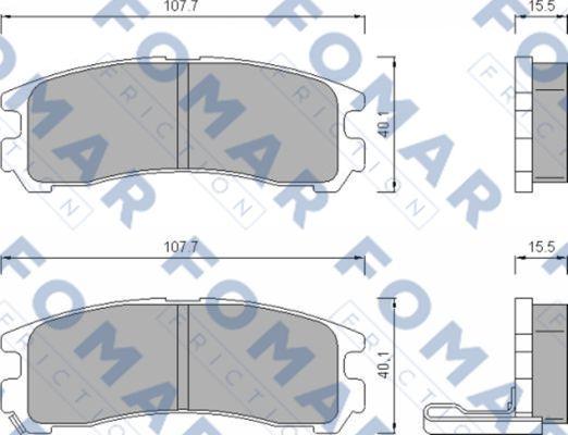 FOMAR Friction FO 479481 - Kit de plaquettes de frein, frein à disque cwaw.fr