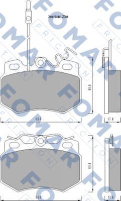 FOMAR Friction FO 474481 - Kit de plaquettes de frein, frein à disque cwaw.fr