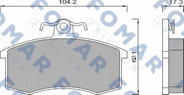 FOMAR Friction FO 474381 - Kit de plaquettes de frein, frein à disque cwaw.fr