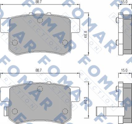 FOMAR Friction FO 475181 - Kit de plaquettes de frein, frein à disque cwaw.fr