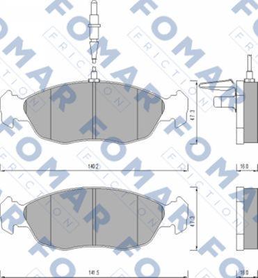 FOMAR Friction FO 475881 - Kit de plaquettes de frein, frein à disque cwaw.fr