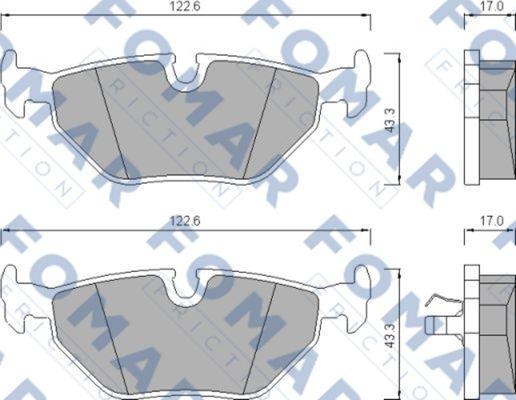 FOMAR Friction FO 476581 - Kit de plaquettes de frein, frein à disque cwaw.fr