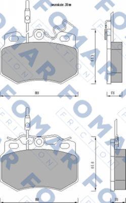 FOMAR Friction FO 470281 - Kit de plaquettes de frein, frein à disque cwaw.fr