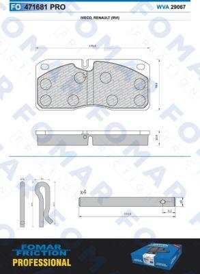 FOMAR Friction FO 471681 - Kit de plaquettes de frein, frein à disque cwaw.fr