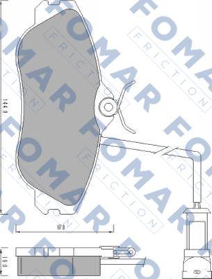 FOMAR Friction FO 471781 - Kit de plaquettes de frein, frein à disque cwaw.fr