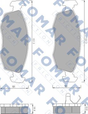 FOMAR Friction FO 478981 - Kit de plaquettes de frein, frein à disque cwaw.fr