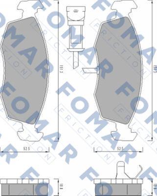 FOMAR Friction FO 478581 - Kit de plaquettes de frein, frein à disque cwaw.fr