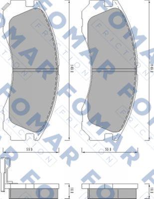 FOMAR Friction FO 478081 - Kit de plaquettes de frein, frein à disque cwaw.fr