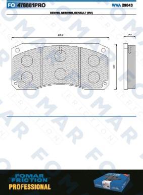 FOMAR Friction FO 478881 - Kit de plaquettes de frein, frein à disque cwaw.fr