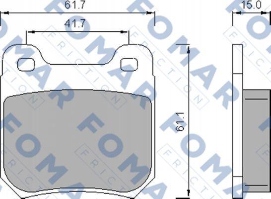 FOMAR Friction FO 478781 - Kit de plaquettes de frein, frein à disque cwaw.fr