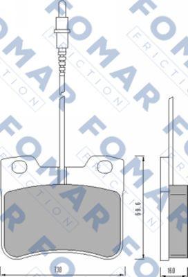 FOMAR Friction FO 472981 - Kit de plaquettes de frein, frein à disque cwaw.fr