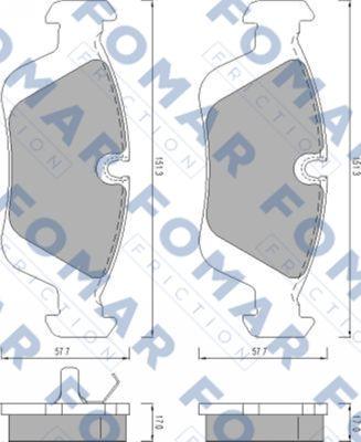 FOMAR Friction FO 472081 - Kit de plaquettes de frein, frein à disque cwaw.fr