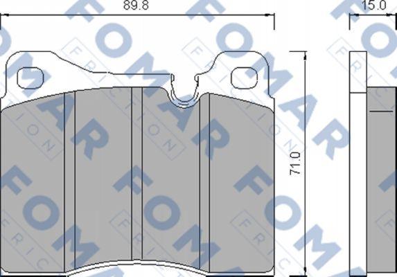 FOMAR Friction FO 472286 - Kit de plaquettes de frein, frein à disque cwaw.fr