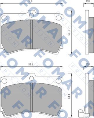 FOMAR Friction FO 477481 - Kit de plaquettes de frein, frein à disque cwaw.fr