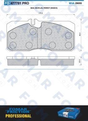 FOMAR Friction FO 477781 - Kit de plaquettes de frein, frein à disque cwaw.fr