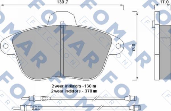 FOMAR Friction FO 593481 - Kit de plaquettes de frein, frein à disque cwaw.fr