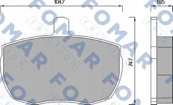 FOMAR Friction FO 543081 - Kit de plaquettes de frein, frein à disque cwaw.fr