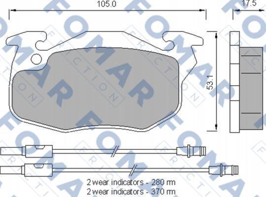 FOMAR Friction FO 553781 - Kit de plaquettes de frein, frein à disque cwaw.fr