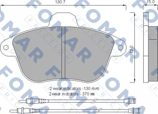 FOMAR Friction FO 557281 - Kit de plaquettes de frein, frein à disque cwaw.fr