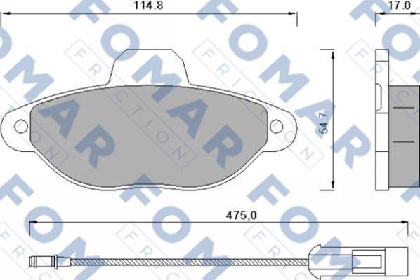 FOMAR Friction FO 582881 - Kit de plaquettes de frein, frein à disque cwaw.fr