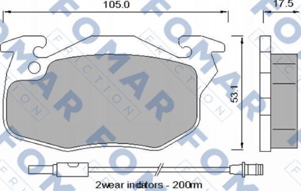 FOMAR Friction FO 529481 - Kit de plaquettes de frein, frein à disque cwaw.fr