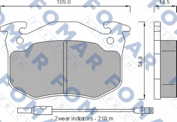 FOMAR Friction FO 528281 - Kit de plaquettes de frein, frein à disque cwaw.fr