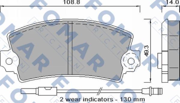 FOMAR Friction FO 573081 - Kit de plaquettes de frein, frein à disque cwaw.fr